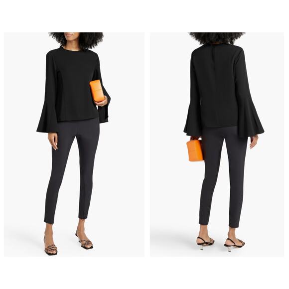 FRAME Flutter Sleeve Crepe Blouse XS - Picture 6 of 12